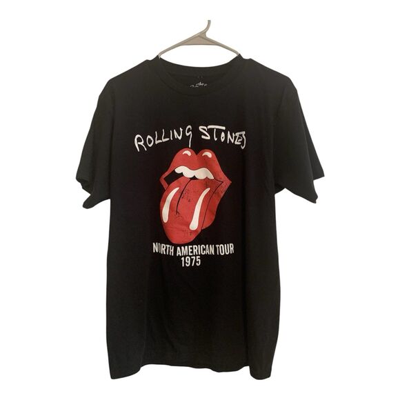 the Rolling Stones Other - The Rolling Stone T-Shirt North American Tour 1975 black short sleeve